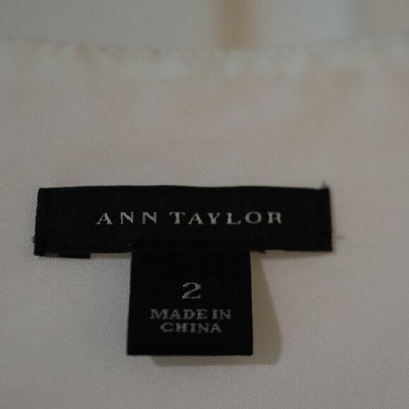 Ann Taylor | Off-White Fit & Flare Dress, Size 2 - Picture 5 of 13